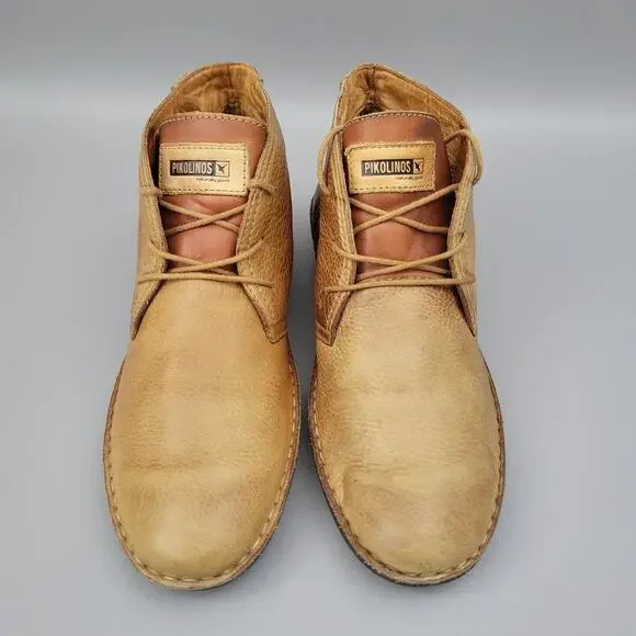 Pikolinos Women’s Ankle Boots 2 Tone Brown Lace Up Comfort Shoes US 7 EUR 37 - Picture 5 of 11